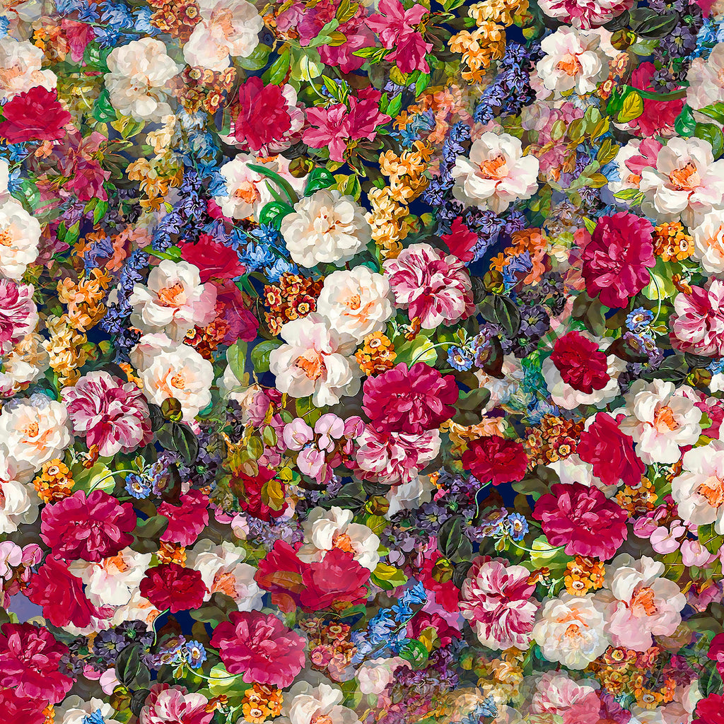 VEELIKE Retro Oil Painting Flower Wallpaper