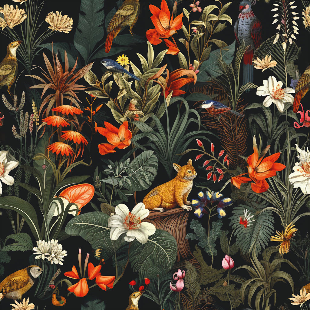VEELIKE Dark Tropical Forest Peel Stick Wallpaper