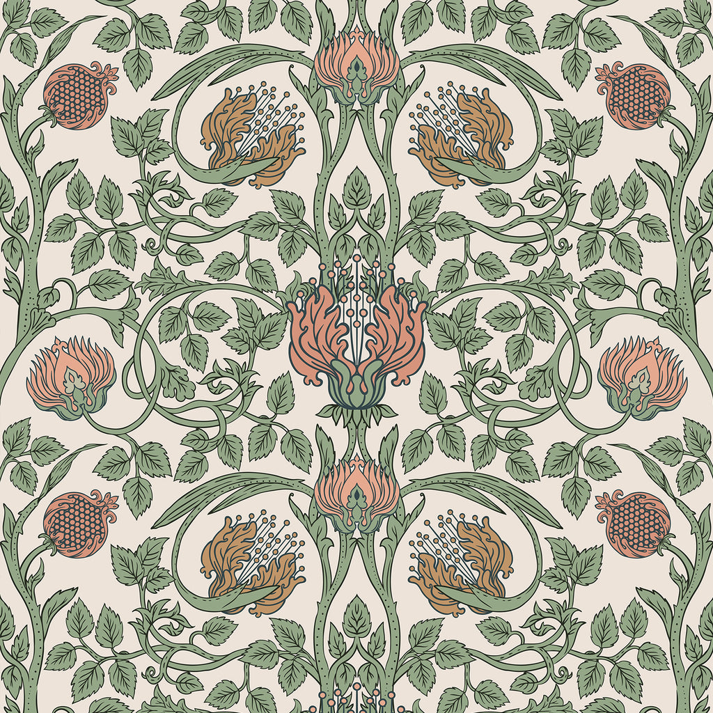 VEELIKE Retro Floral Peel and Stick Wallpaper