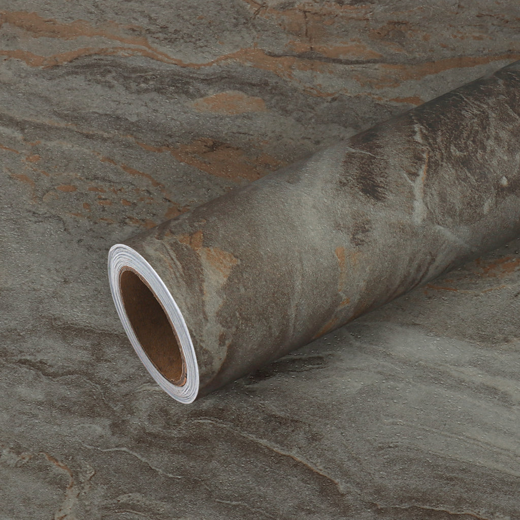 VEELIKE Ash Brown Marble Contact Paper