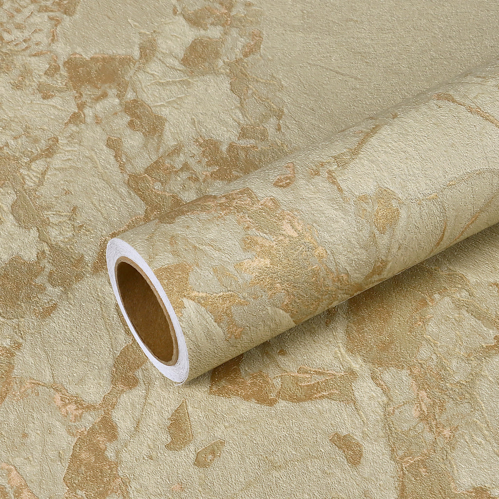 VEELIKE Luxury Cream Gold Marble Countertop Contact Paper