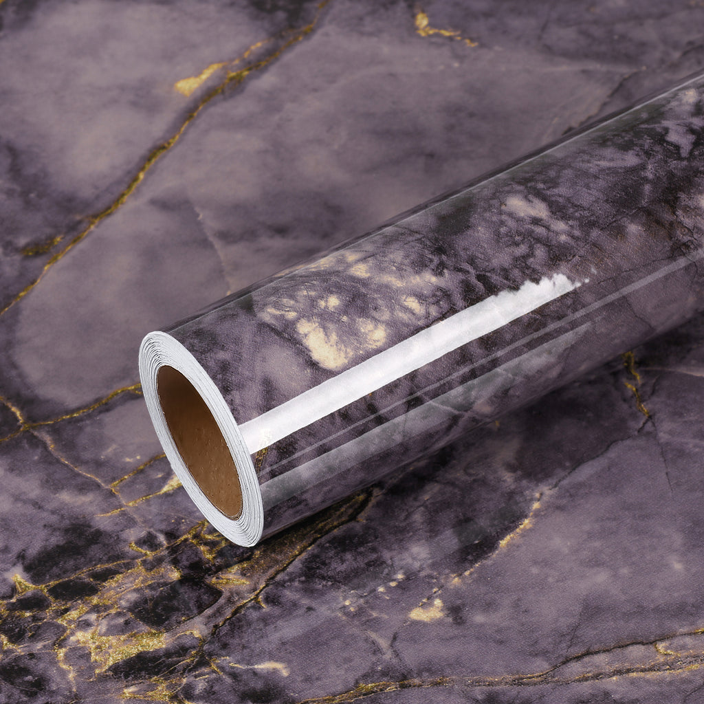 VEELIKE Luxury Gold Purple Countertop Contact Paper