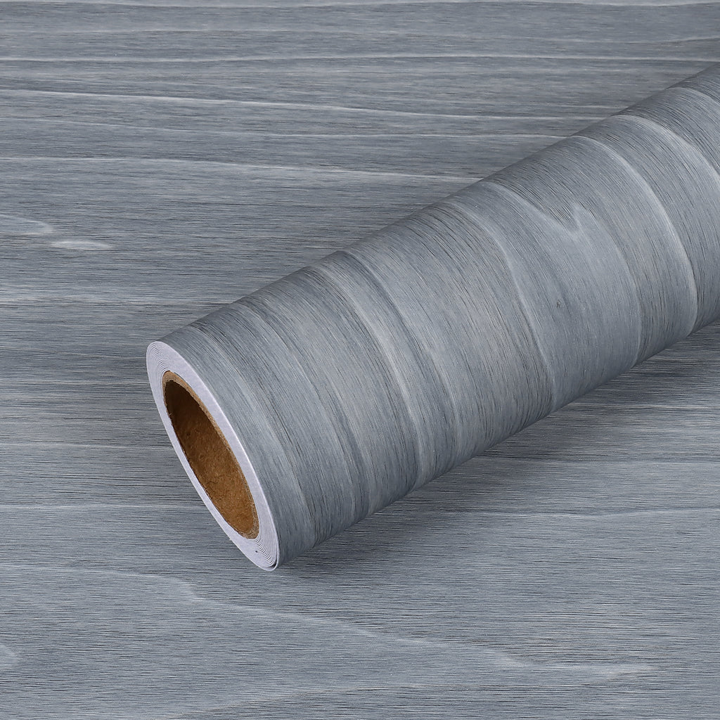 VEELIKE Thick Slate Blue Wood Contact Paper