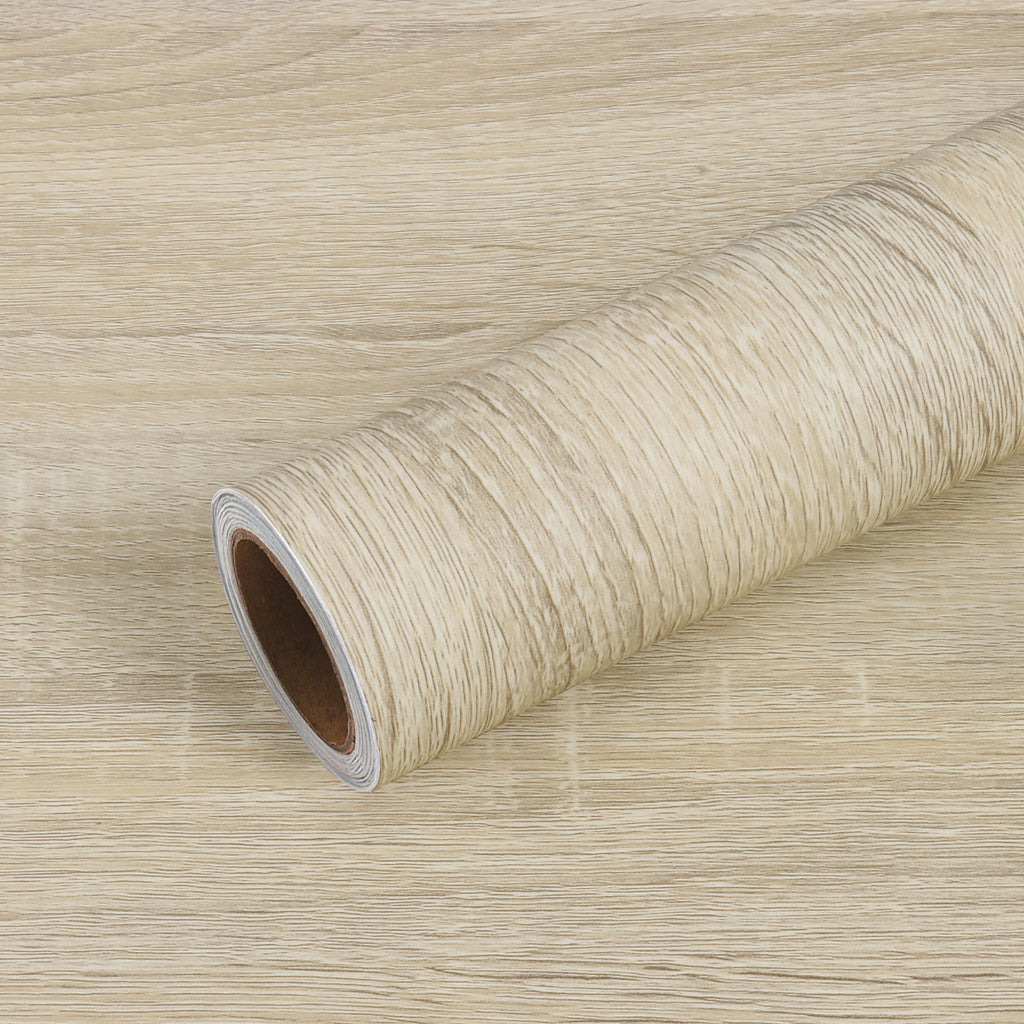 VEELIKE Thick Beige Wood Contact Paper