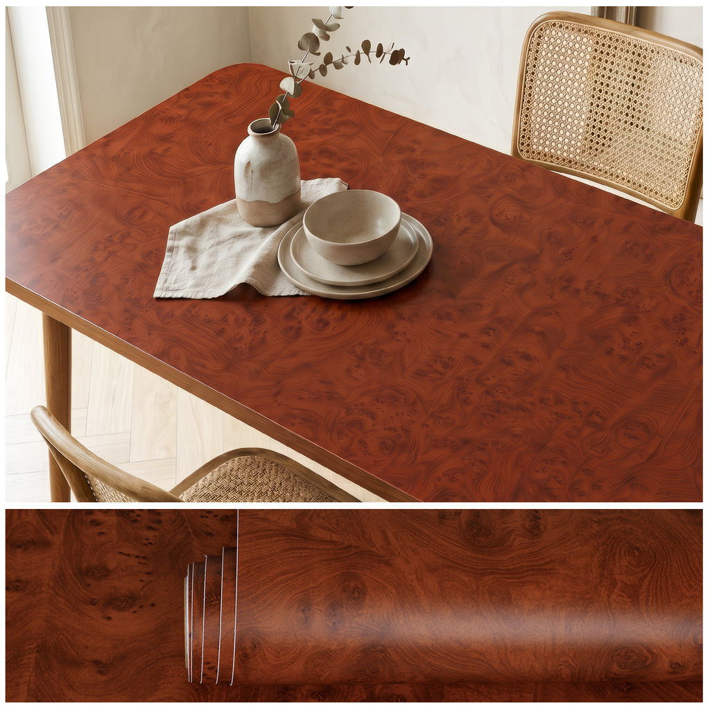 VEELIKE Honey Burl Wood Contact Paper