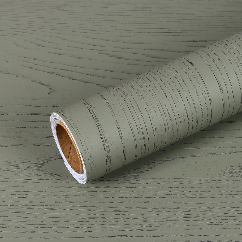 VEELIKE Green Wood Contact Paper Wood Wallpaper