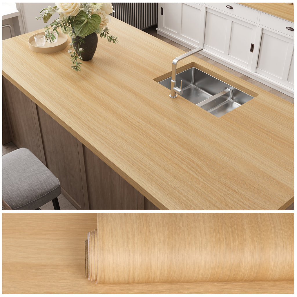 VEELIKE Natural Beech Wood Contact Paper