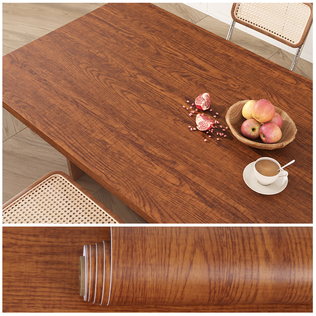 VEELIKE Amber Oak Wood Contact Paper