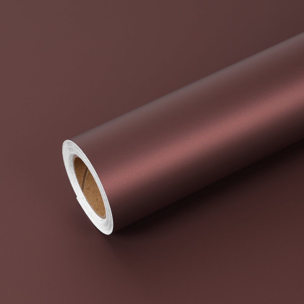 VEELIKE Thick Burgundy Peel and Stick Wallpaper