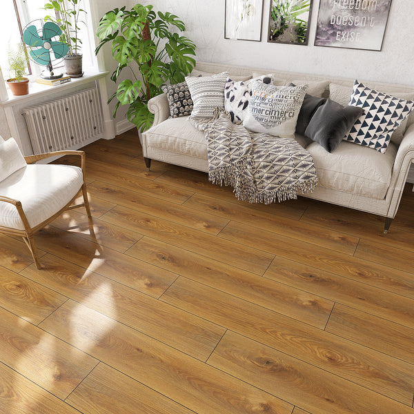 VEELIKE Natural Brown Wood Vinyl Plank Flooring 6''x36''