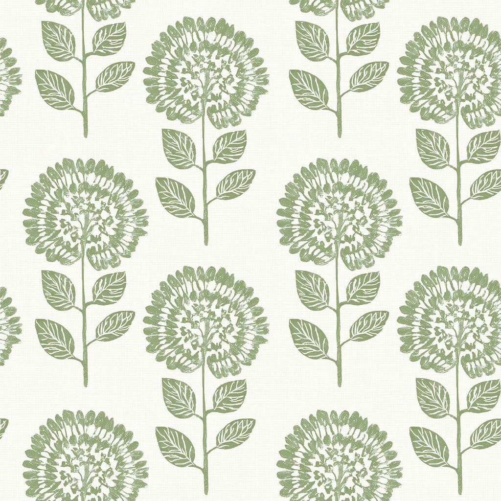 VEELIKE Vintage Sage Green Floral Peel and Stick Wallpaper