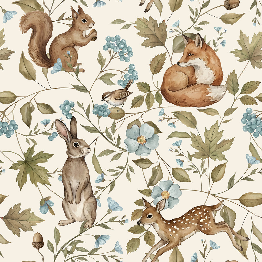 VEELIKE Whimsical Woodland Peel and Stick Wallpaper