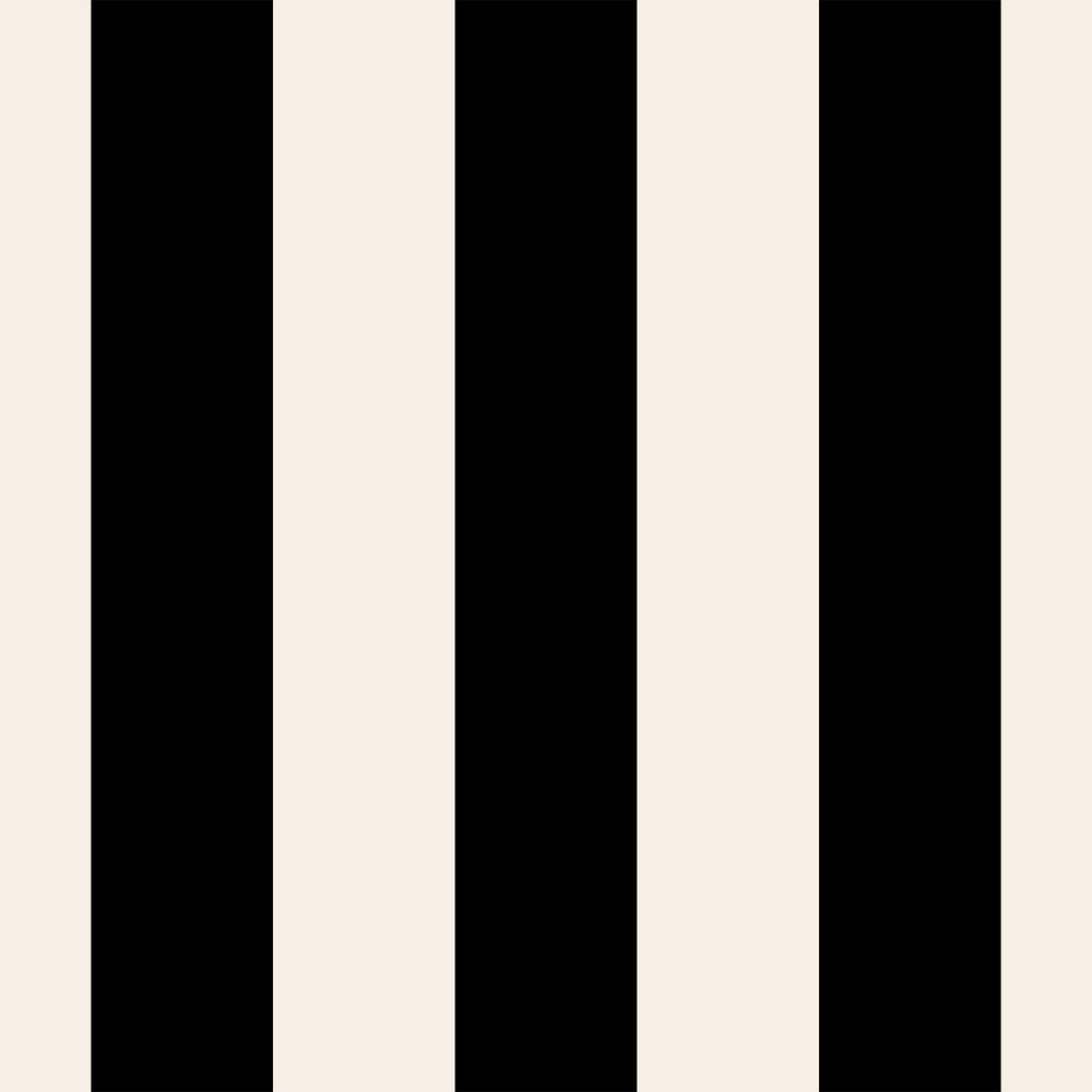 VEELIKE Black and Cream Modern Striped Wallpaper