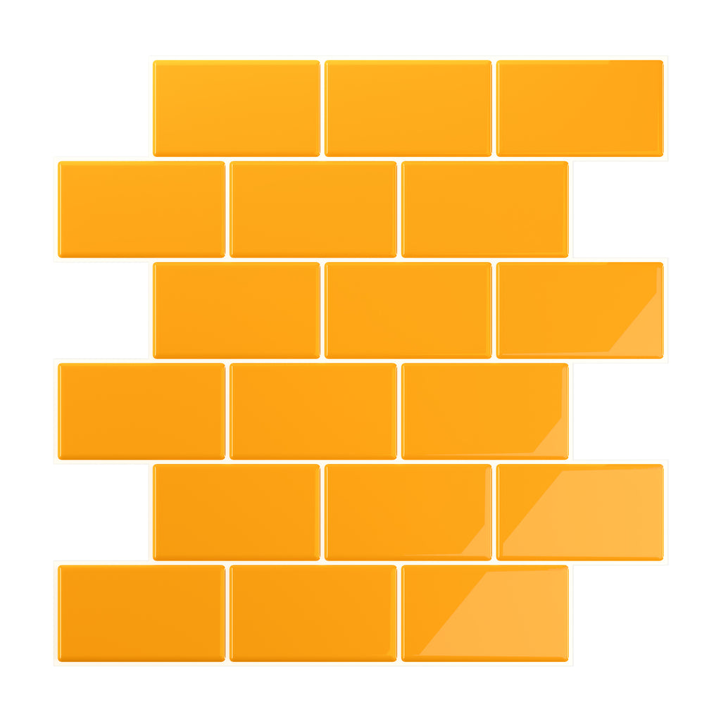 VEELIKE Yellow Subway Backsplash Tiles