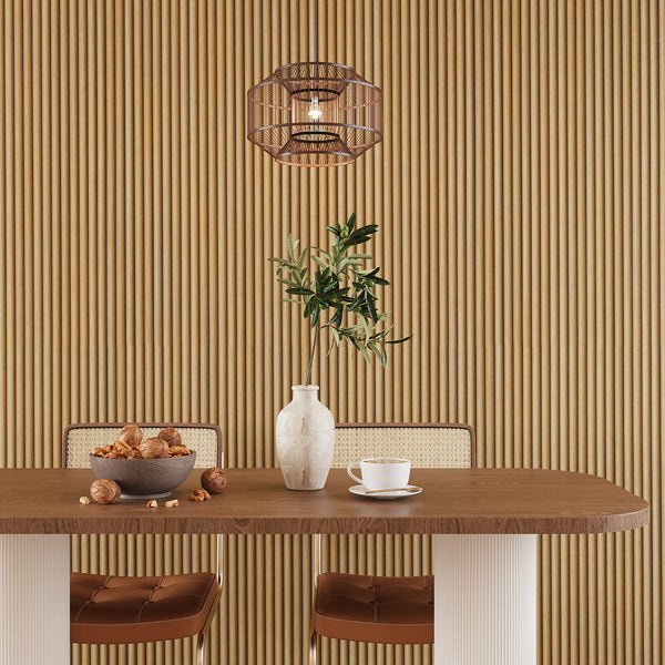 VEELIKE Fluted Wood Contact Paper