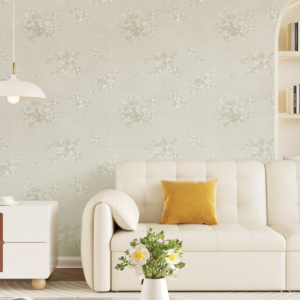 VEELIKE Beige Textured Wallpaper