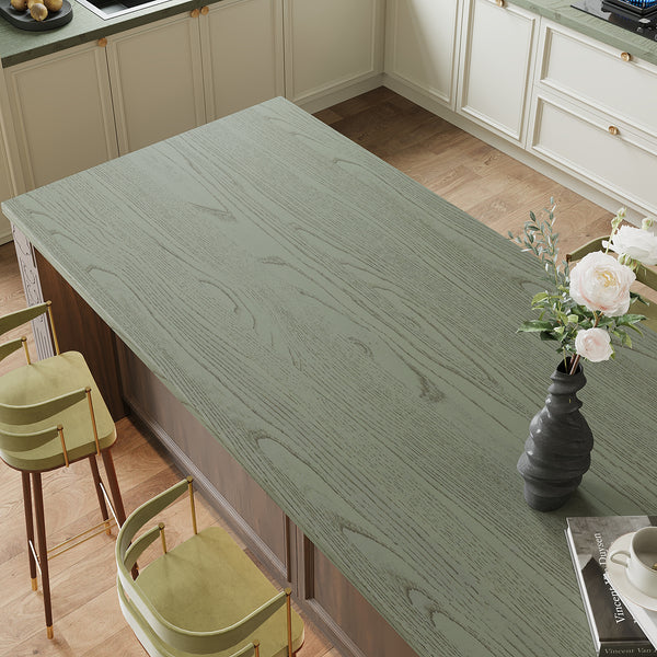 VEELIKE Green Wood Contact Paper Wood Wallpaper