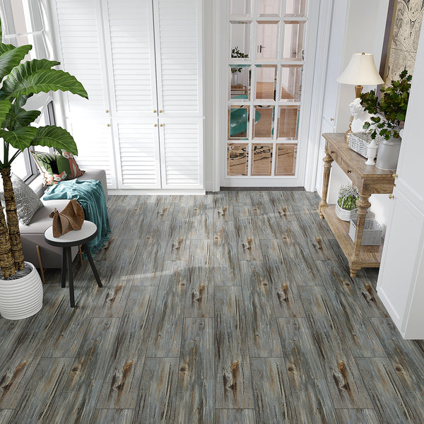 VEELIKE Reclaimed Grey Wood Vinyl Plank Flooring 6''x36''