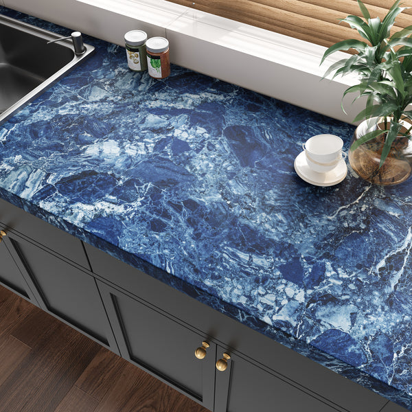 VEELIKE Blue Marble Contact Paper