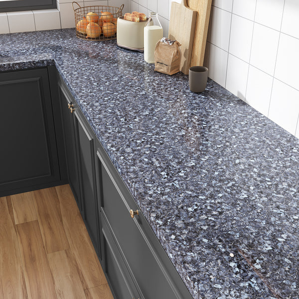 VEELIKE Blue Granite Countertop Contact Paper
