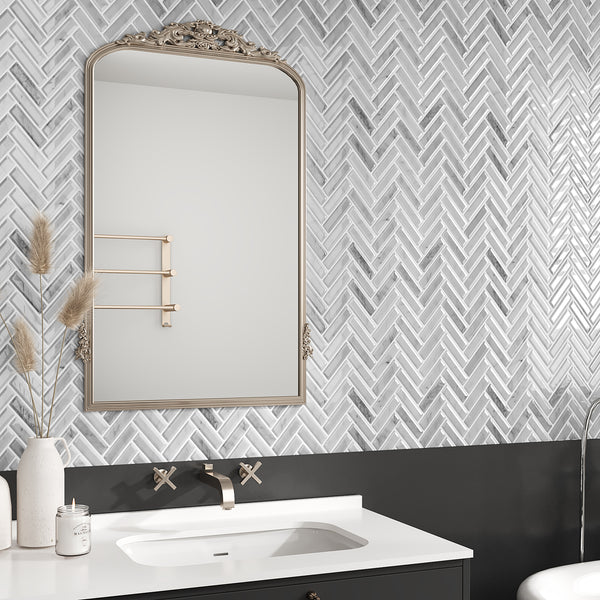 VEELIKE Grey Kitchen Backsplash Tiles