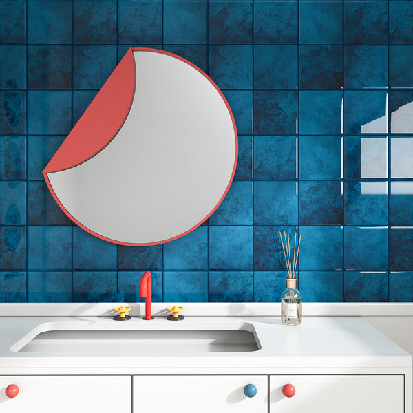 VEELIKE Deep Blue Square Peel and Stick Backsplash Tile