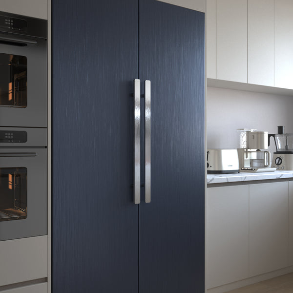 VEELIKE Blue Brushed Stainless Steel Contact Paper