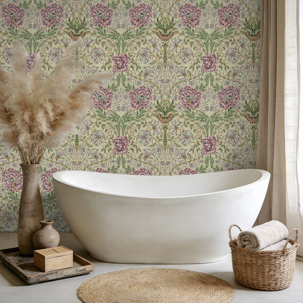 VEELIKE William Morris Honeysuckle Botanical Wallpaper