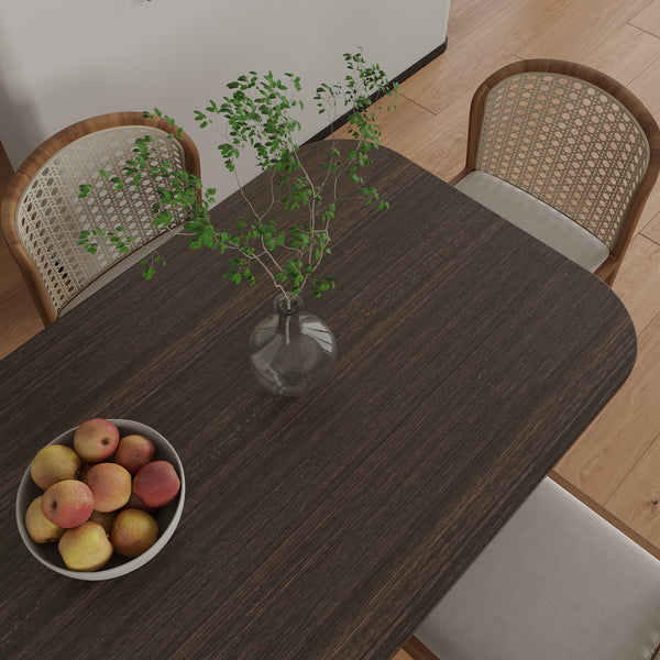 VEELIKE Dark Brown Wood Grain Wallpaper