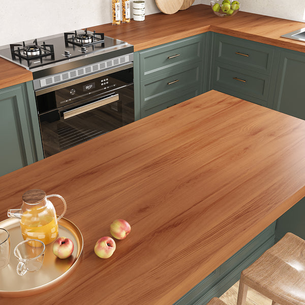 VEELIKE Chestnut Brown Wood Grain Contact Paper