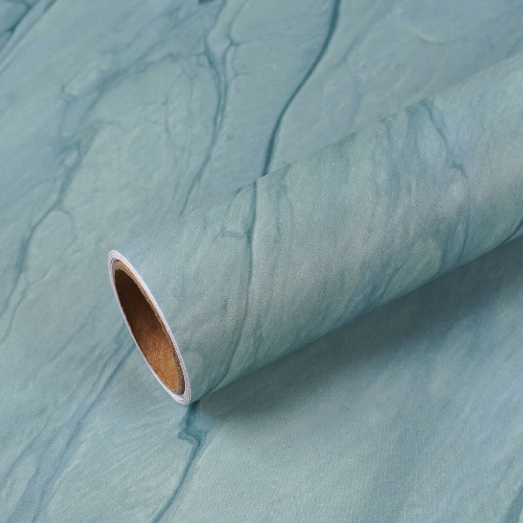 VEELIKE Blue Abstract Marble Contact Paper