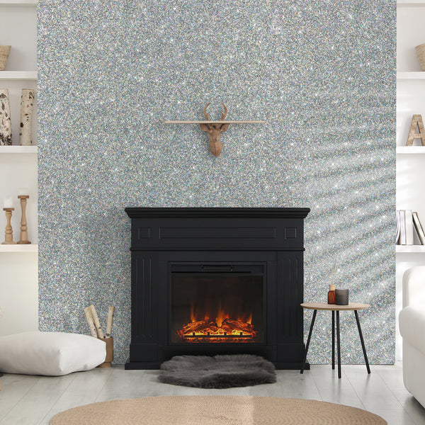 VEELIKE Silver Holographic Glitter Contact Paper