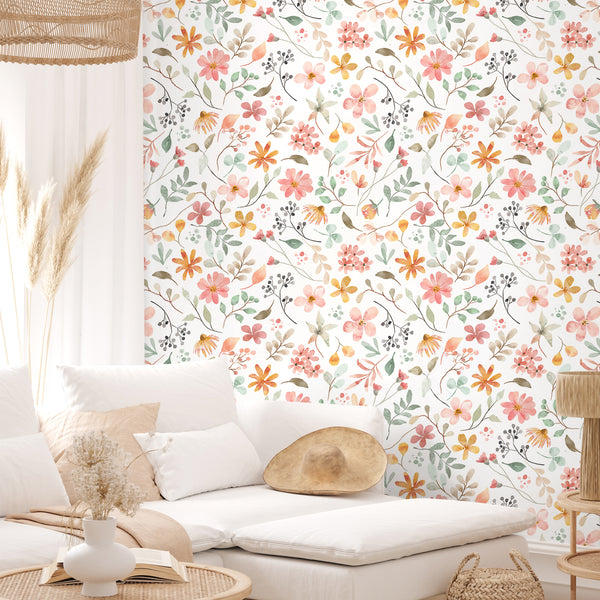 VEELIKE Cute Wildflowers Floral Wallpaper