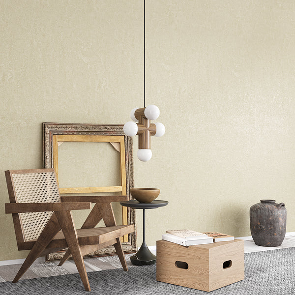 VEELIKE Cream Beige Concrete Wallpaper