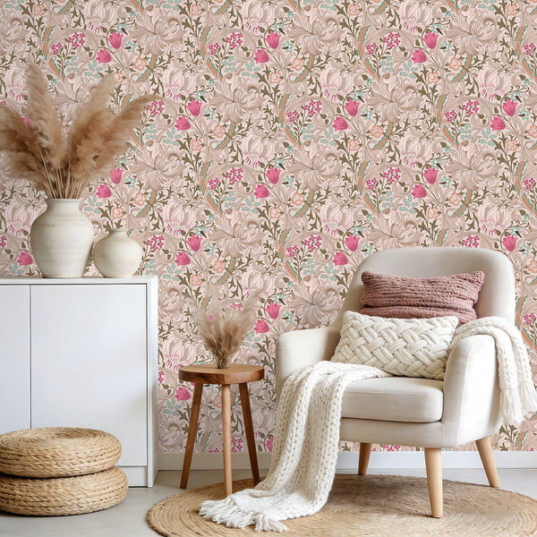 VEELIKE William Morris Golden Lily Wallpaper