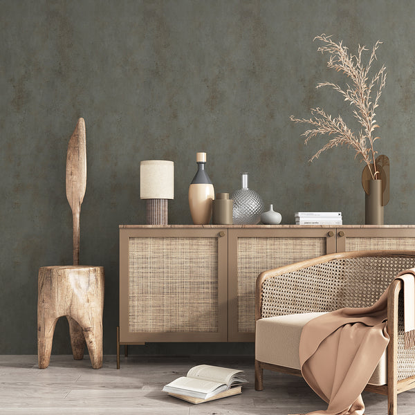 VEELIKE Rust Livid Concrete Wallpaper