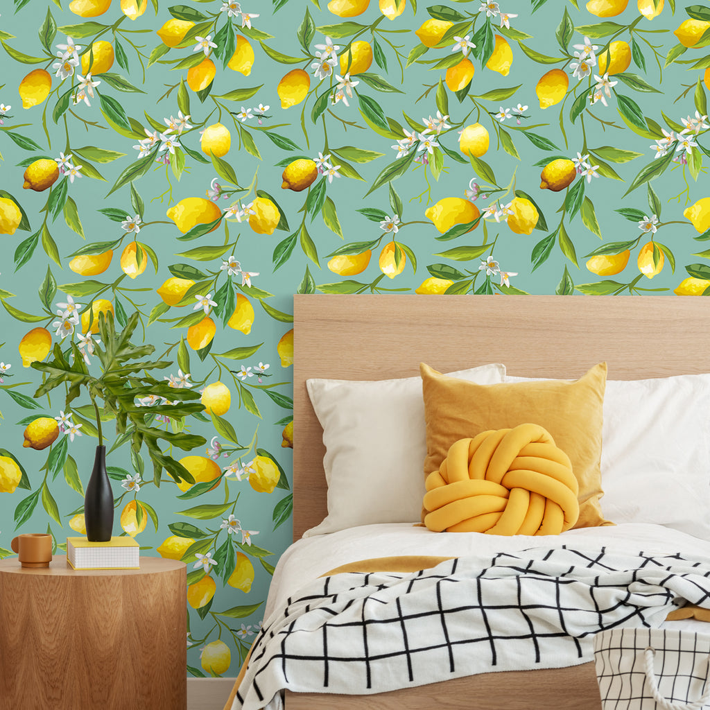 VEELIKE Green Lemon Fruits Wallpaper – Veelike