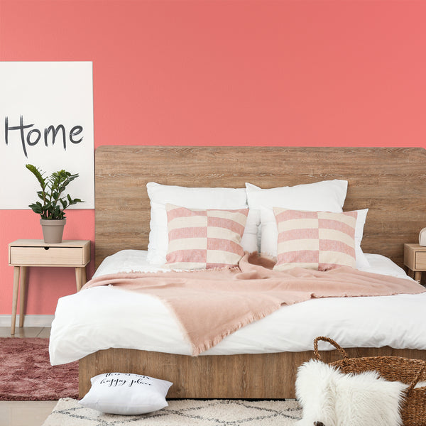 VEELIKE Thickened Salmon Pink Wallpaper