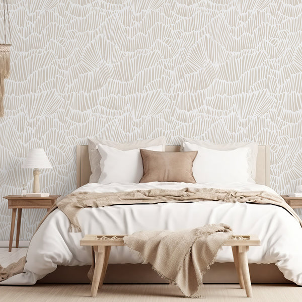VEELIKE Neutral Beige Flashdance Geometric Wallpaper
