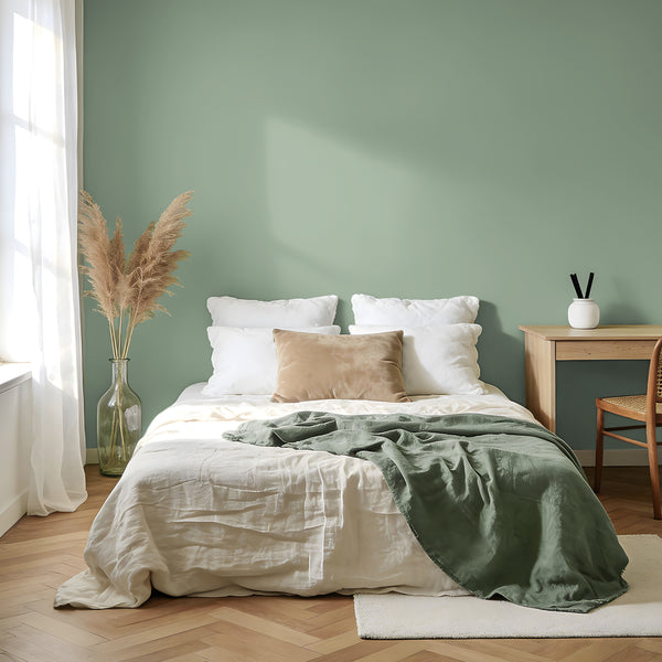 VEELIKE Thickened Sage Green Wallpaper