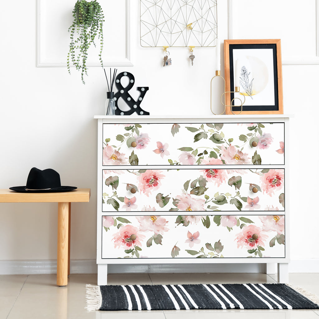 VEELIKE Soft Pink Peonies Floral Wallpaper – Veelike