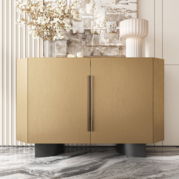 VEELIKE Thick Brushed Gold Stainless Steel Contact Paper