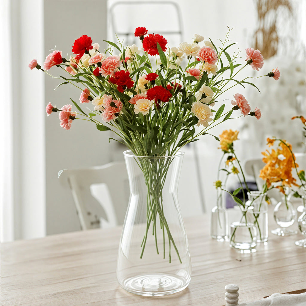GarDream Clear Glass Flower Vase, 8 Inch Tall