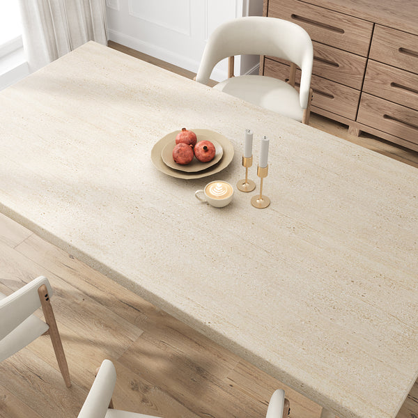 VEELIKE Matte Cream Beige Granite Contact Paper