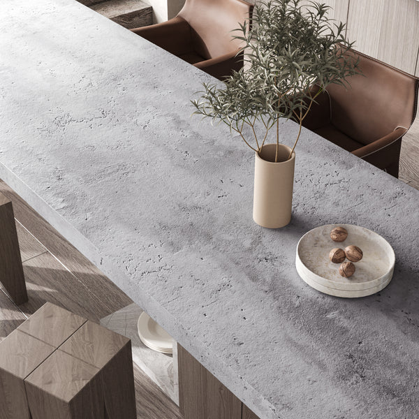 VEELIKE Grey Cement Texture Contact Paper Extra Thick