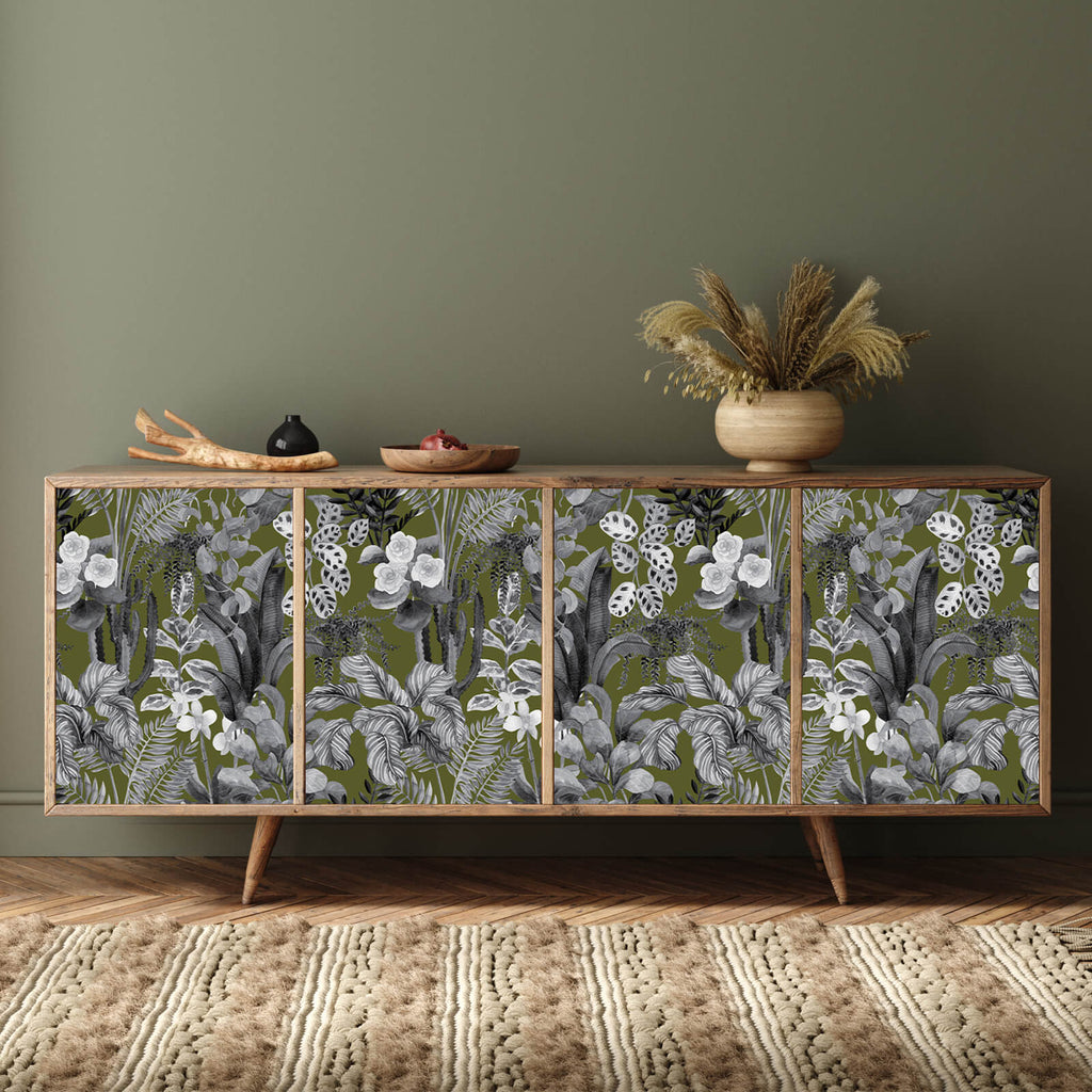 VEELIKE Vintage Grey Plants Floral Wallpaper – Veelike
