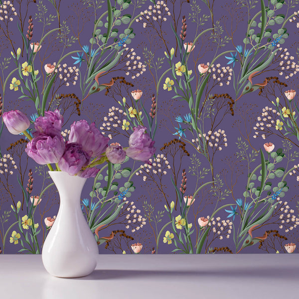     large-size-prepasted-purple-floral-wall-paper