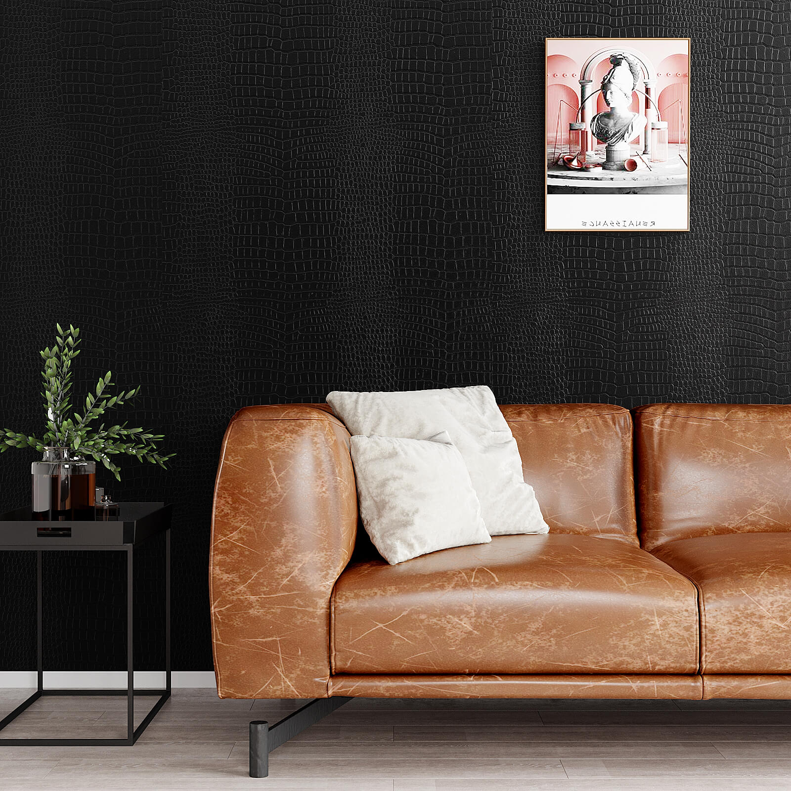 VEELIKE Black Crocodile Wallpaper Veelike