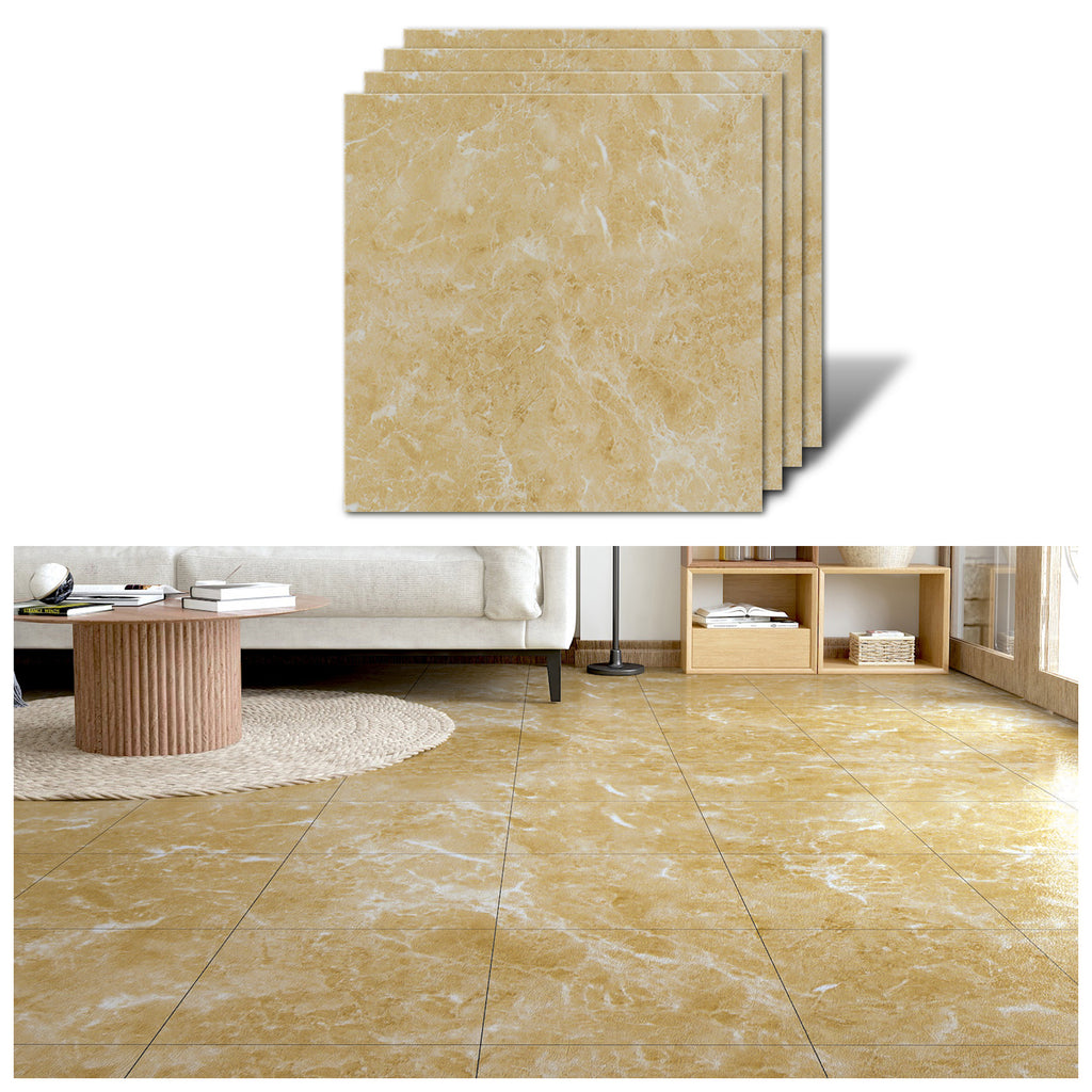 VEELIKE 6''x36'' Beige Grey Peel and Stick Floor Tile Waterproof