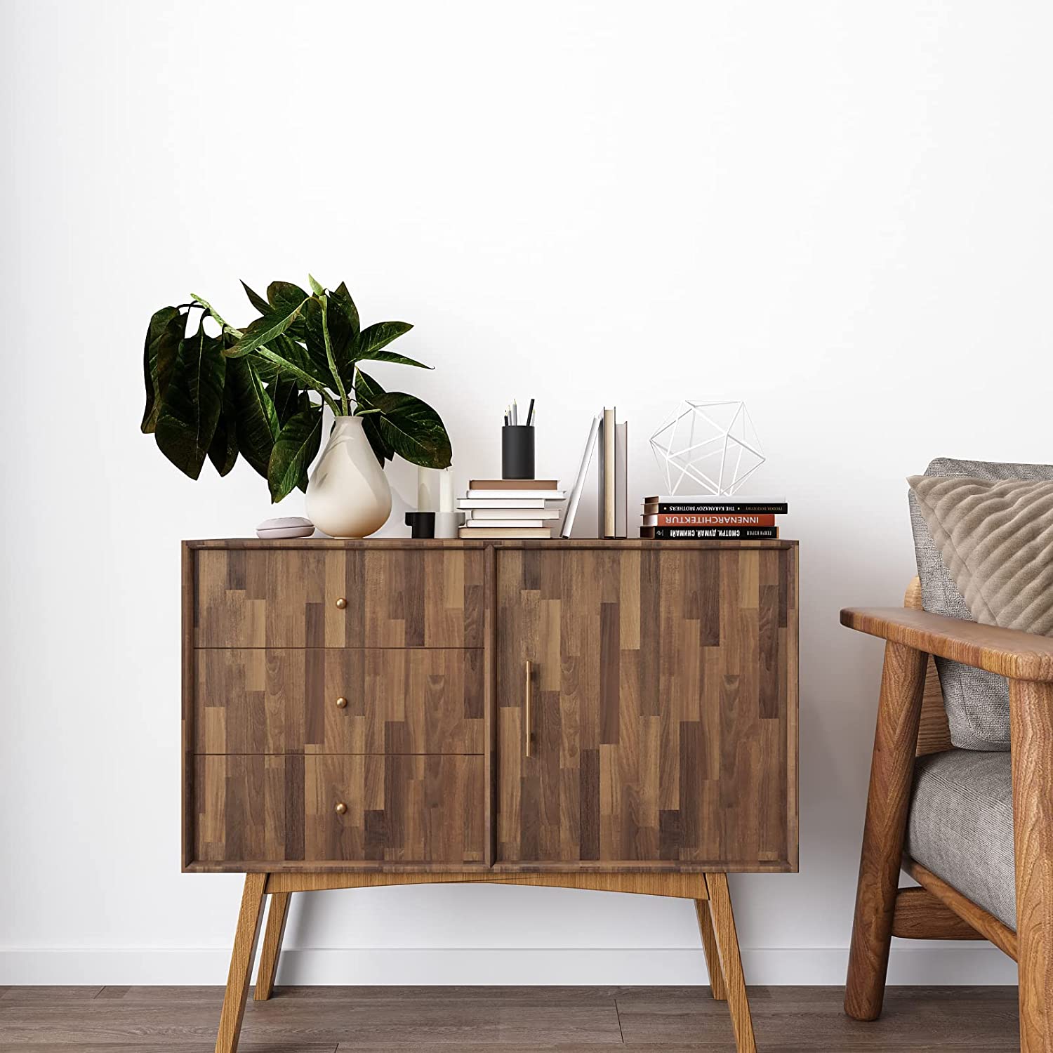 VEELIKE Butcher Block Brown Wood Grain Contact Paper Veelike